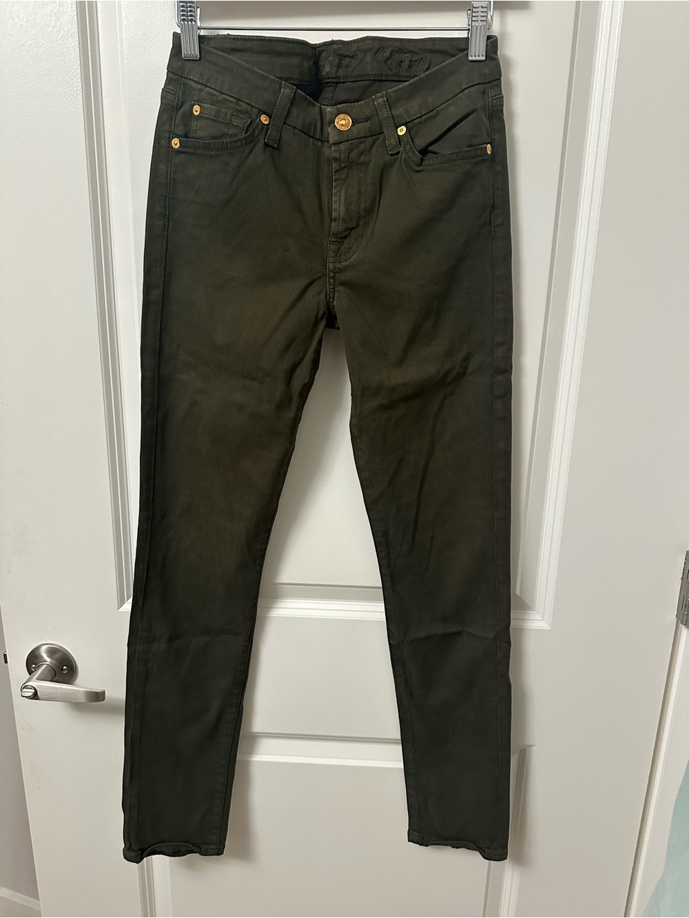 ✨ 7 For All Mankind Dark Green Jeans — Size 27 ✨